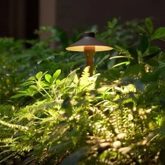 Pilier lumineux d'extérieur en forme de champignon