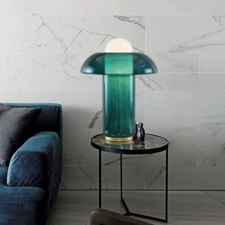 Lampe de table en émeraude, post-moderne, minimaliste, créative, pour salon, chambre à coucher, chevet, boutique  - 1