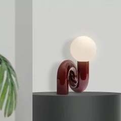 Lampe de table au design moderne avec globe en boule de verre