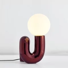 Lampe de table au design moderne avec globe en boule de verre - 3