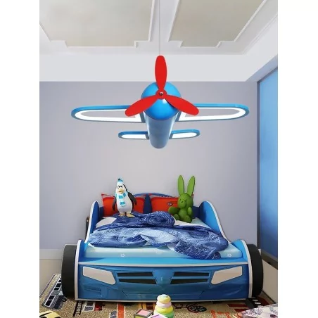 Eclairage suspendu pour chambre d'enfant forme d'avion - 7