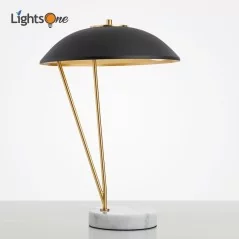Lampe de table, LED rétro en cuivre  - 1