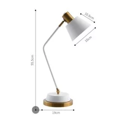 Lampe de chevet, design classique, disponible en noir ou blanc  - 3
